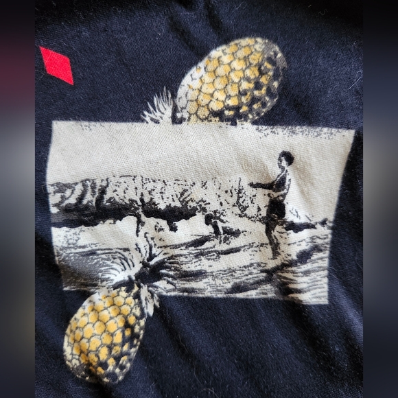 Vintage Simon Chang Pineapple/Surfer Printed Mid-length Skirt - Picture 2 of 7